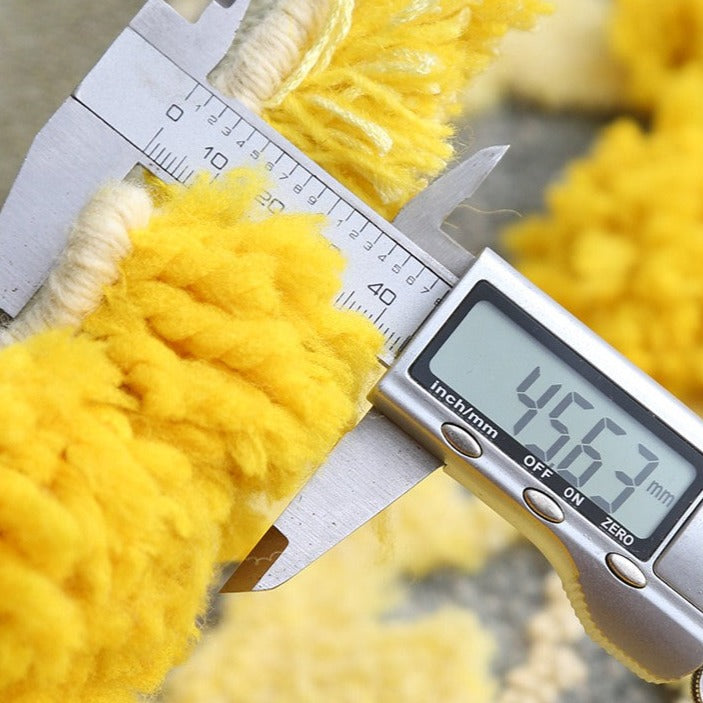 Yellow Moss Wool 3D Area Rug