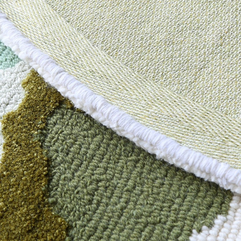 Zeta Abstract Scenic Pattern Wool Rug