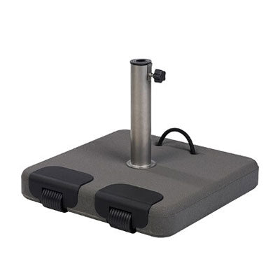 Base carrée en béton Delschen 45 kg avec roues