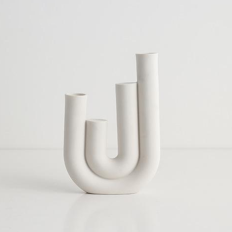Abstract Arch Ceramic Candle Holders