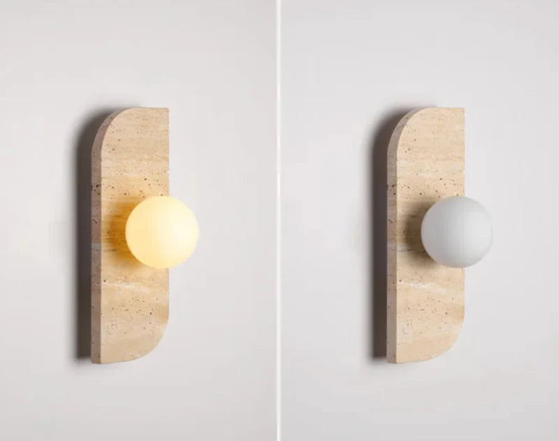Arco Travertine Wall Sconce