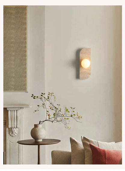 Arco Travertine Wall Sconce