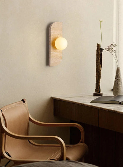 Arco Travertine Wall Sconce