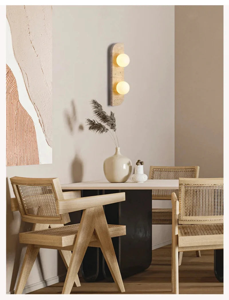 Arco Travertine Wall Sconce