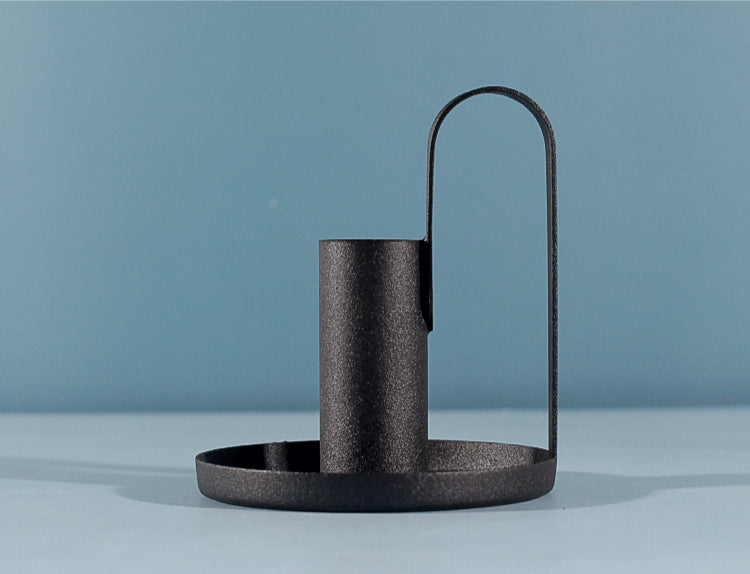 Aurora Black Candle Holder