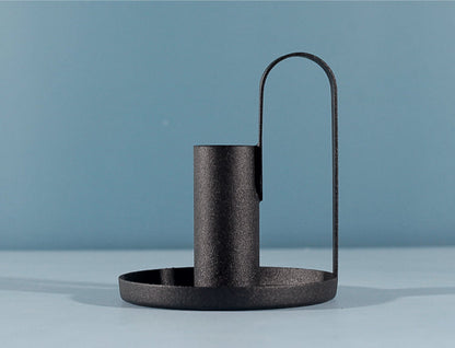 Aurora Black Candle Holder