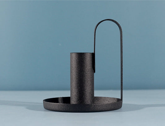 Aurora Black Candle Holder