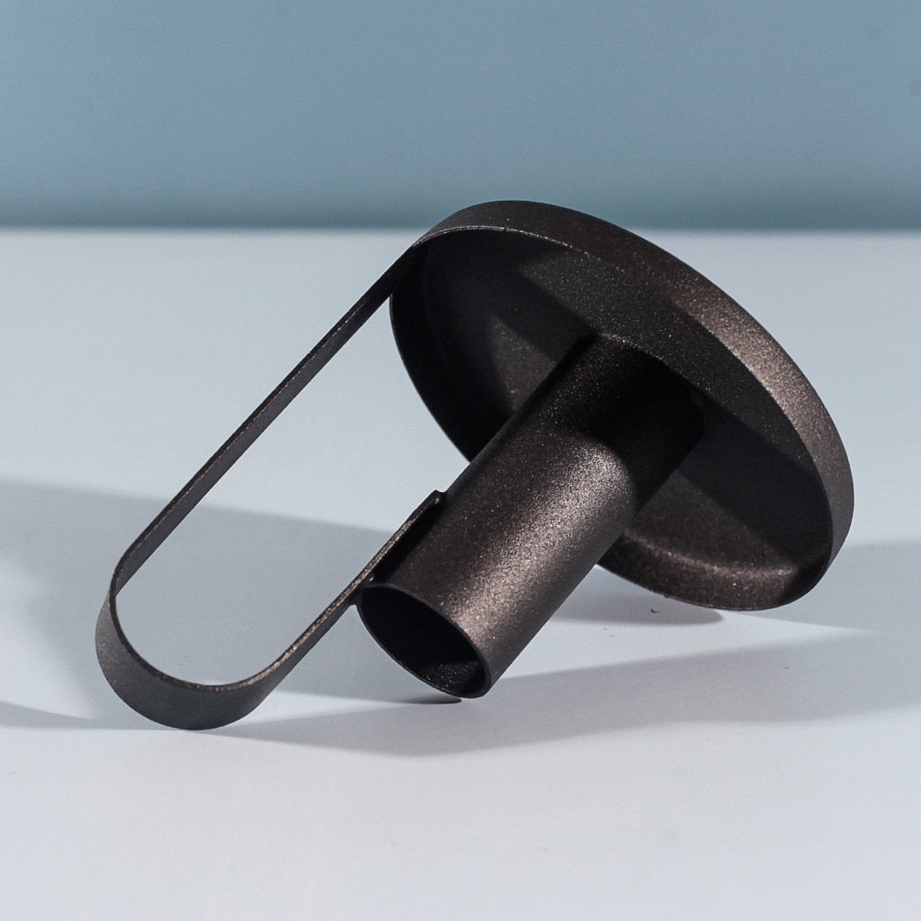 Aurora Black Candle Holder