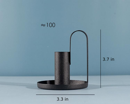 Aurora Black Candle Holder