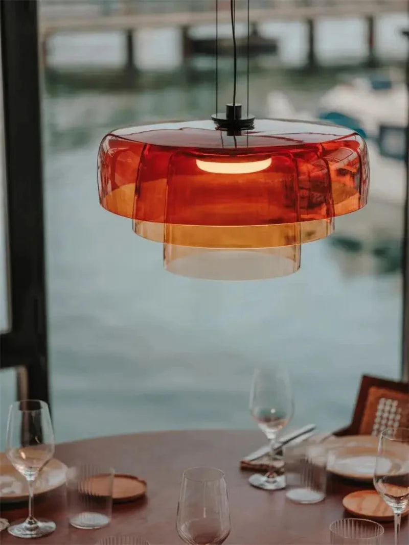 Aurora Layered Glass Pendant Light