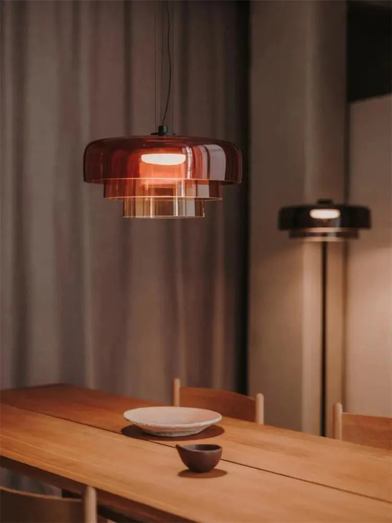 Aurora Layered Glass Pendant Light