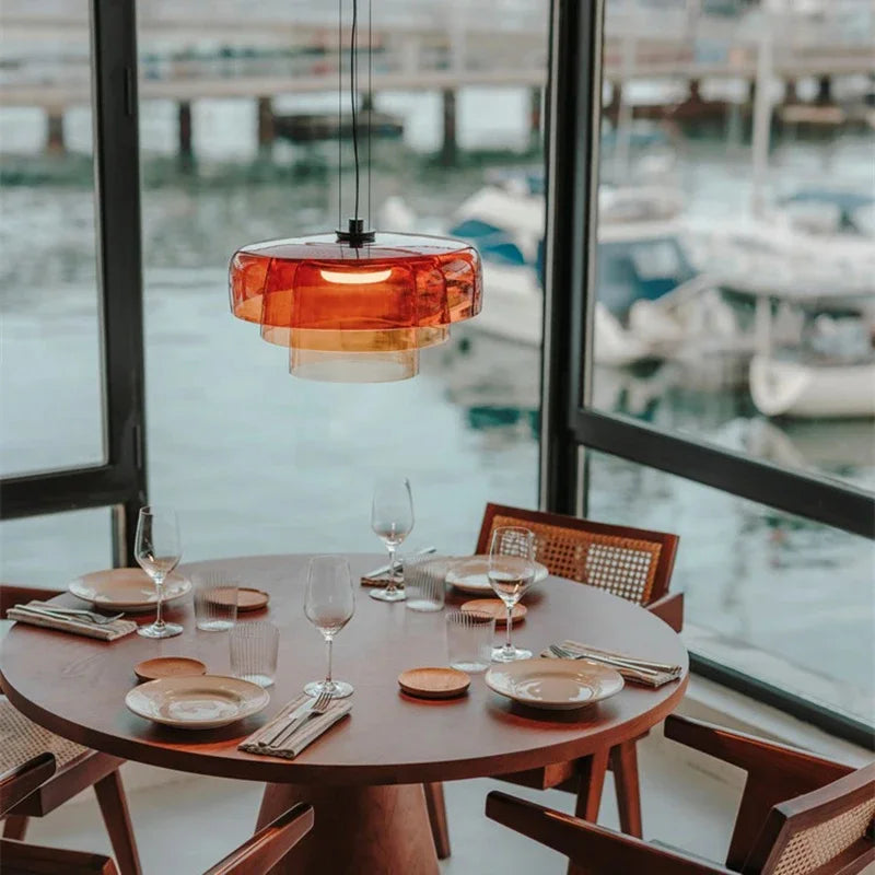 Aurora Layered Glass Pendant Light