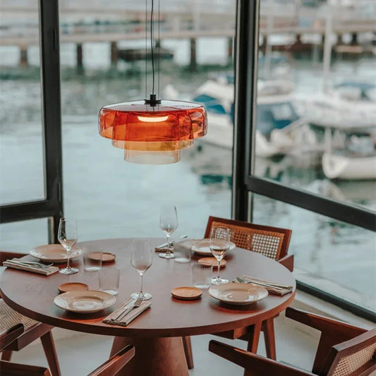Aurora Layered Glass Pendant Light