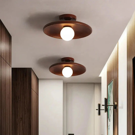 Bamboo Disc Ceiling Lamp