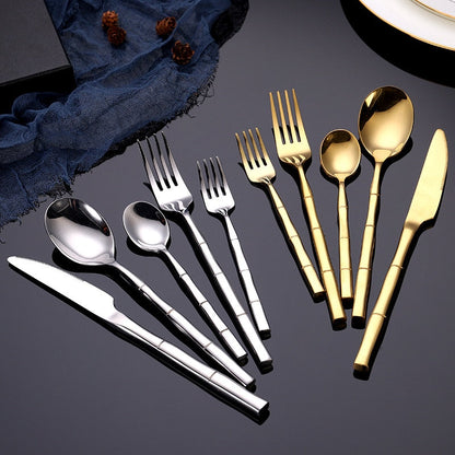 Bamboo Stainless Steel Flatware Set