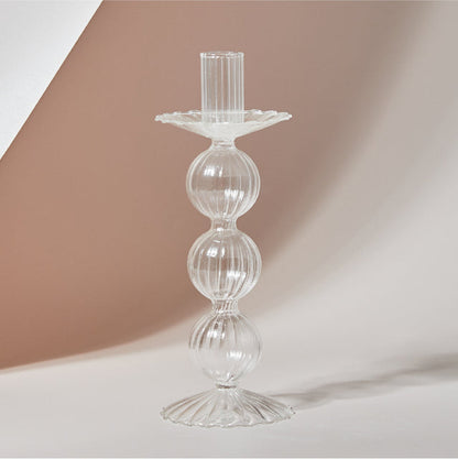 Black Tie Glass Candle Holder