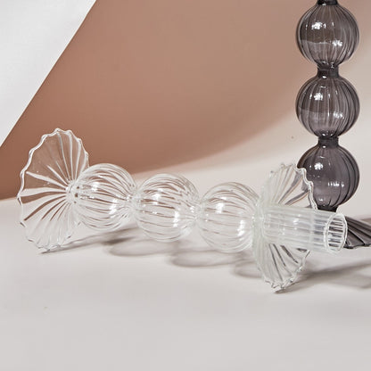 Black Tie Glass Candle Holder