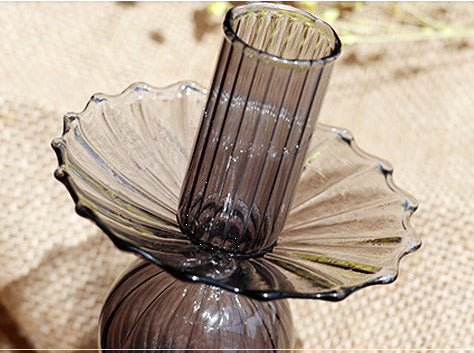 Black Tie Glass Candle Holder