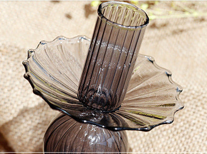 Black Tie Glass Candle Holder
