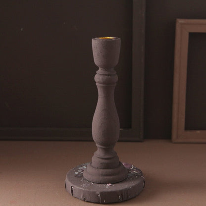 Brush Painted Vintage Candle Holder