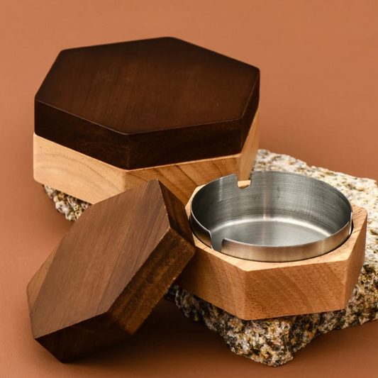 Cana 2-Tone Wooden Ashtray