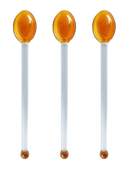Candy Cane Glass Stirrer Set