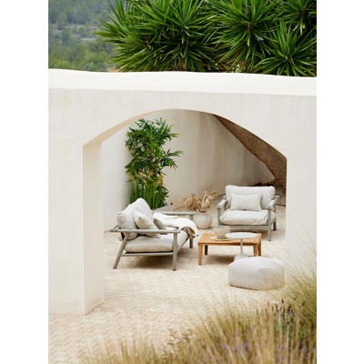 Chaise longue Cane-Line Sticks (coussins inclus)