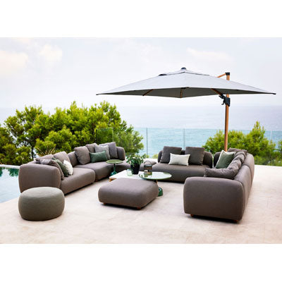 Parasol inclinable carré Cane-Line Hyde Luxe (aspect bois)