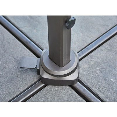 Parasol inclinable carré Cane-Line Hyde Luxe (aspect bois)