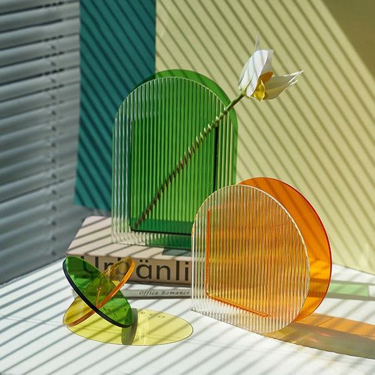 Citrine Transit Light Acrylic Vase & Desktop Accent