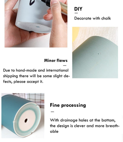 Color Clay 3 Mini Ceramic Succulent Planter