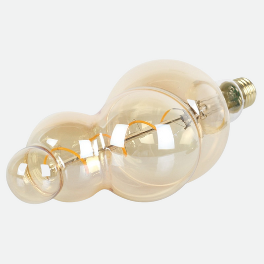 Dramatic Bubble LED Amber Glass Filament Bulb & Pendant Light Socket