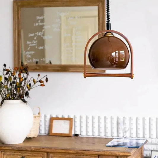 Espresso Cove Glass Pendant Light