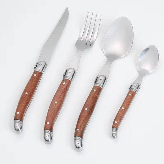 Heritage  Laguiole Wood & Stainless Steel Cutlery Set