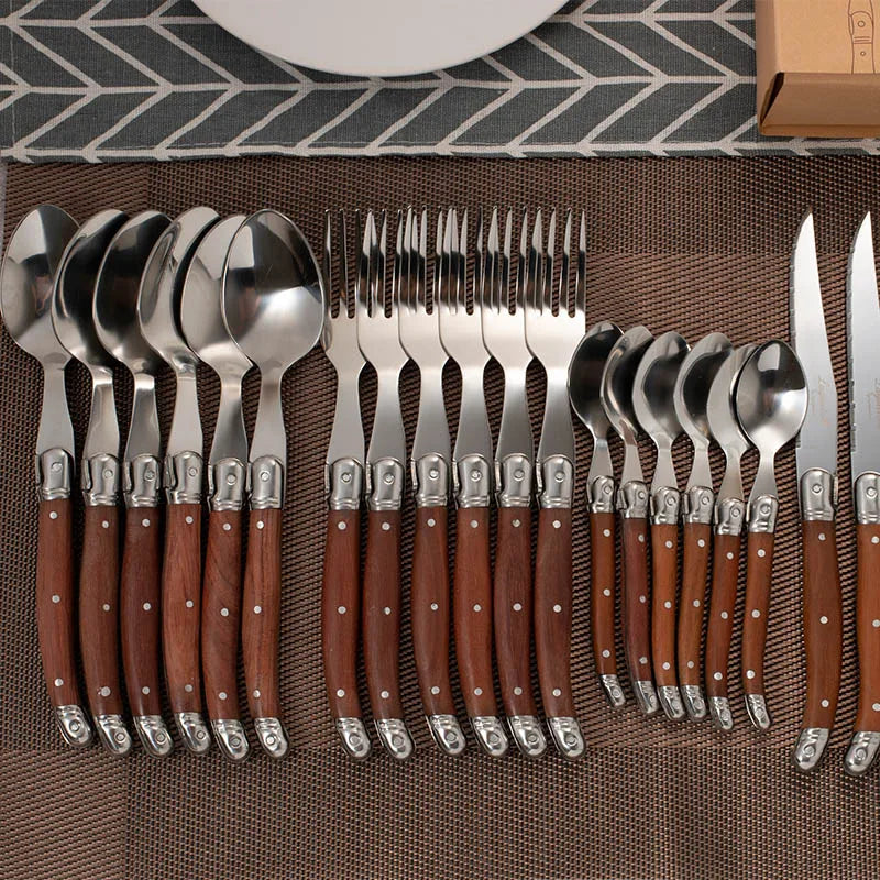 Heritage  Laguiole Wood & Stainless Steel Cutlery Set