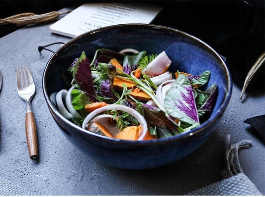 Indigo Ceramic Serving Bowl