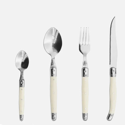Ivory Laguiole Style Flatware Cutlery Set