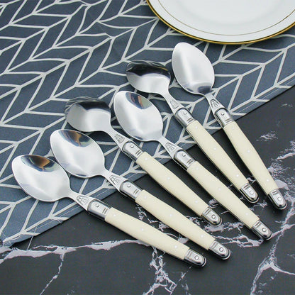 Ivory Laguiole Style Flatware Cutlery Set
