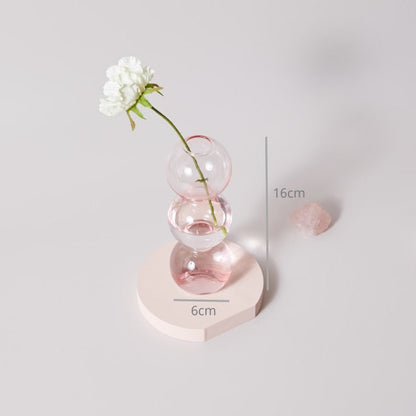 Jelly Pink Glass Candle Holders