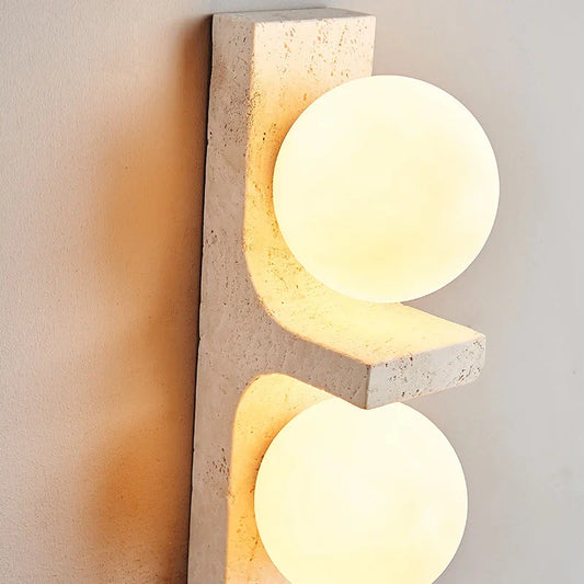 Lumina Twin Globe Marble Wall Sconce