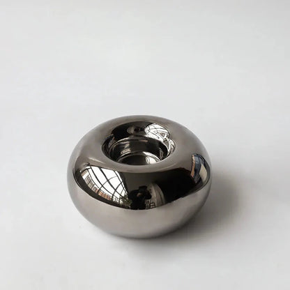 Luxury Electroplating Ceramic Candlestick