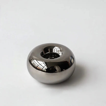 Luxury Electroplating Ceramic Candlestick