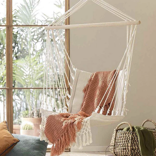 Macrame Hammock Outdoor Garden Swing Chair
