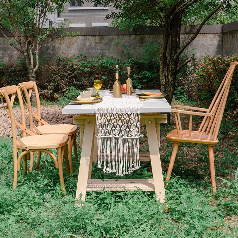 Macrame Knot Bohemian Table Runner