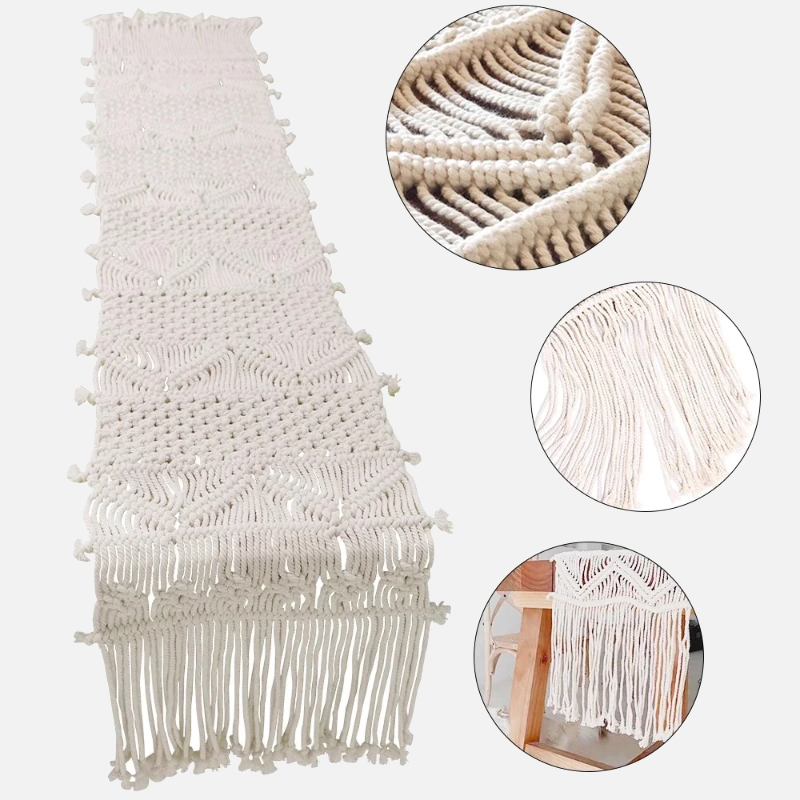 Macrame Knot Bohemian Table Runner