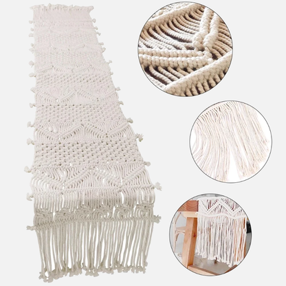 Macrame Knot Bohemian Table Runner