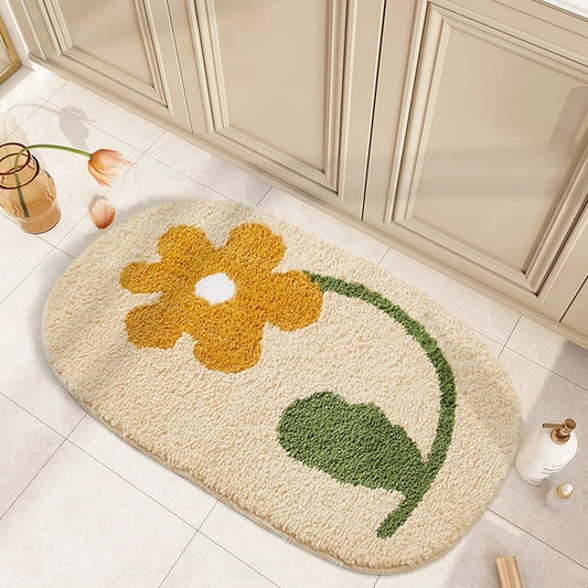 Marigold Flower Bath Mat