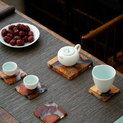 Natural Wood & Resin Coasters