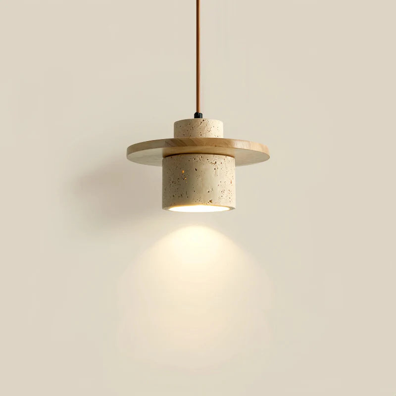 Nauta Walnut Travertine LED Pendant Light