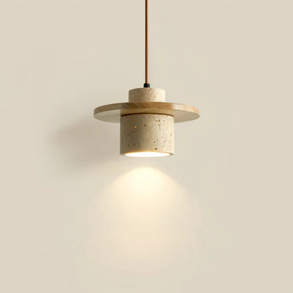 Nauta Walnut Travertine LED Pendant Light